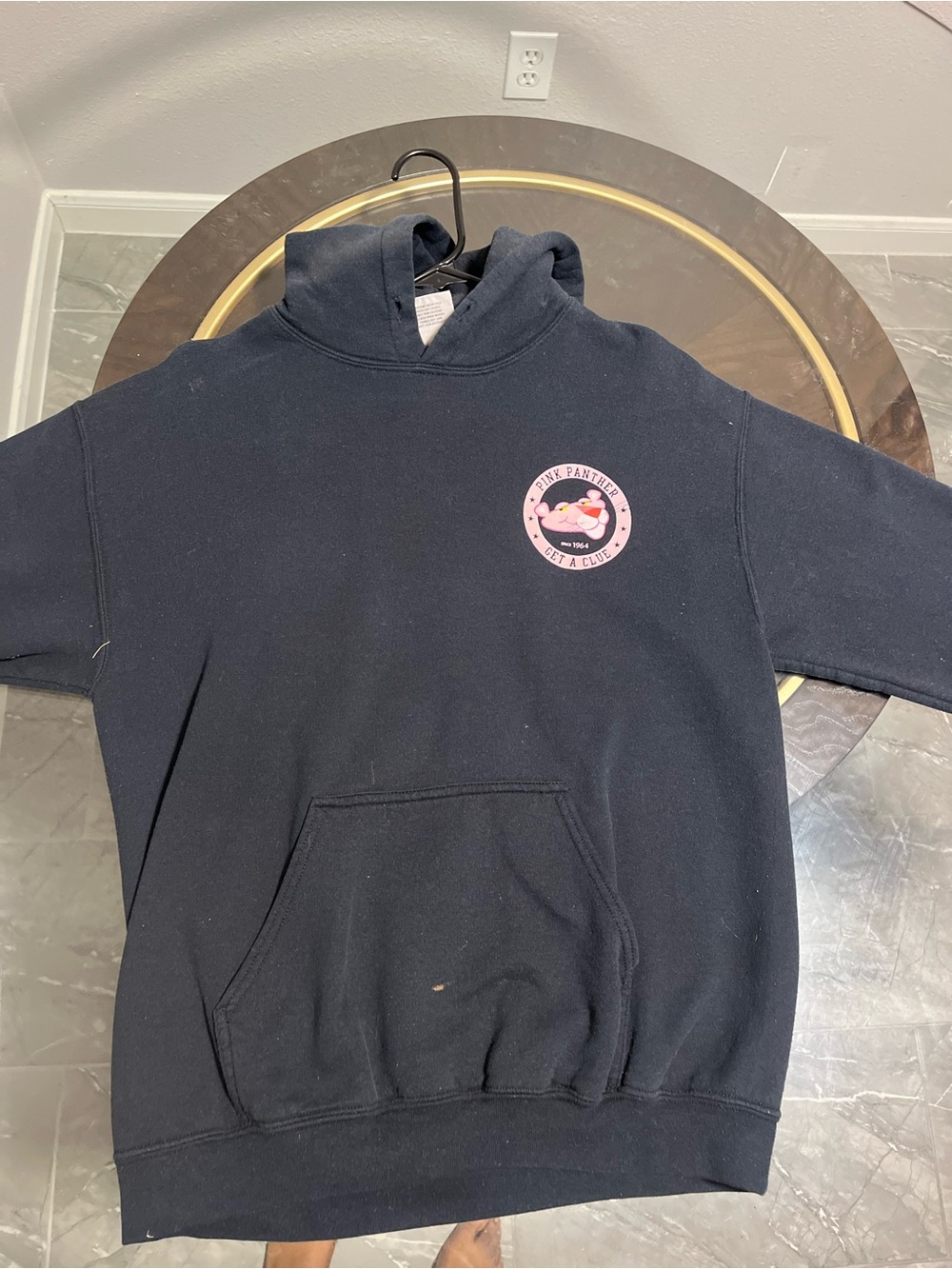 Kids Black Hoodie with Pink Panther Graphic - Picture 3 of 4